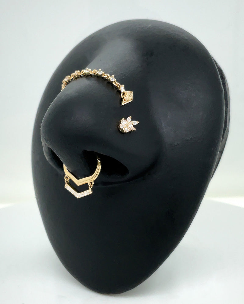 Wildflower - CZ - Threadless End Threadless Ends Buddha Jewelry   