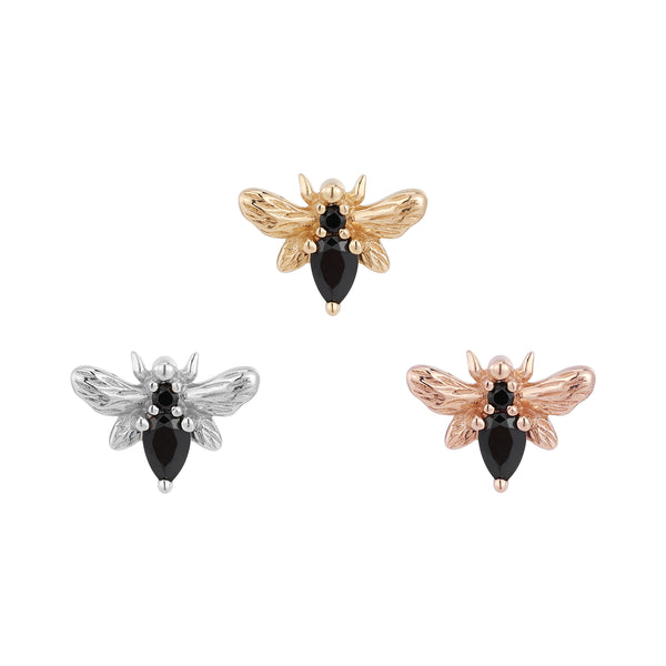Bee Chic - Black Spinel - Threadless End Threadless End Buddha Jewelry   