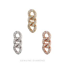 Chainlink - Genuine Diamond Threadless End Threadless Ends Buddha Jewelry   