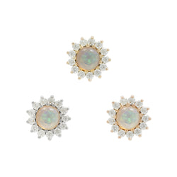 Delphine Opal + CZ - Threadless End Threadless Ends Buddha Jewelry   