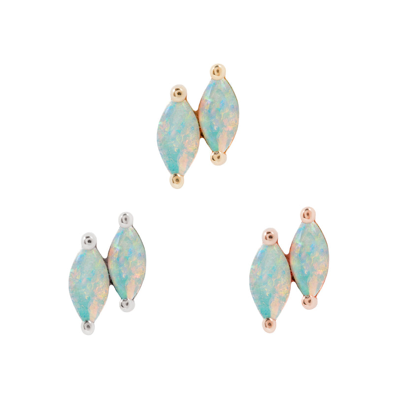 Double Zuri Marquise Opal - Threadless End Threadless Ends Buddha Jewelry   