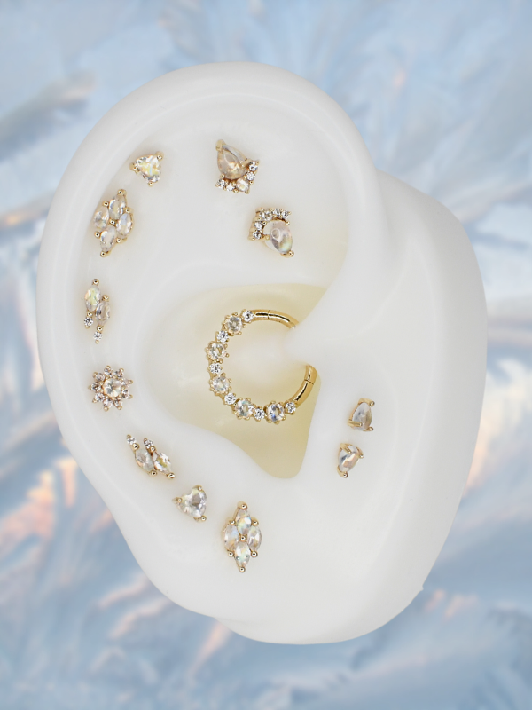 Ariana - Rainbow Moonstone  - Clicker Clicker Buddha Jewelry   