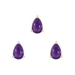 Amethyst Prong Pear - Threadless End Threadless Ends Buddha Jewelry   