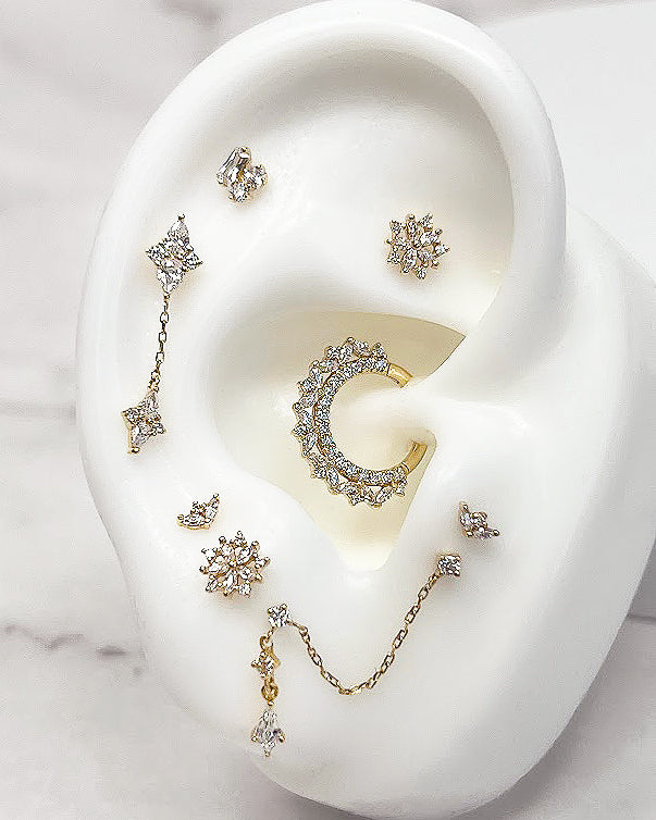 Luminescent - CZ - Threadless End Threadless Ends Buddha Jewelry   