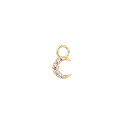 Lunette - CZ - Gold Charm Charms Buddha Jewelry Yellow Gold  