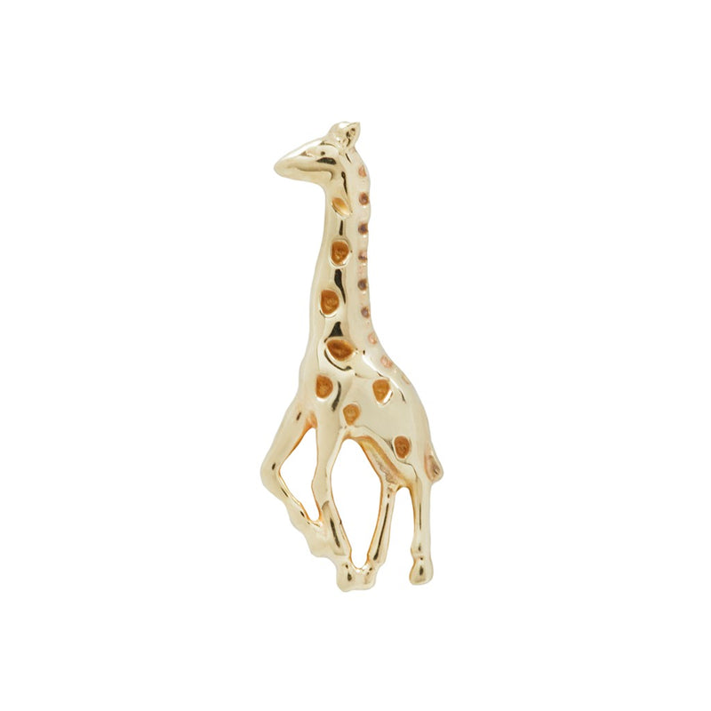 Tall Boy - Giraffe - Threadless End Threadless Ends Buddha Jewelry Yellow Gold Left 