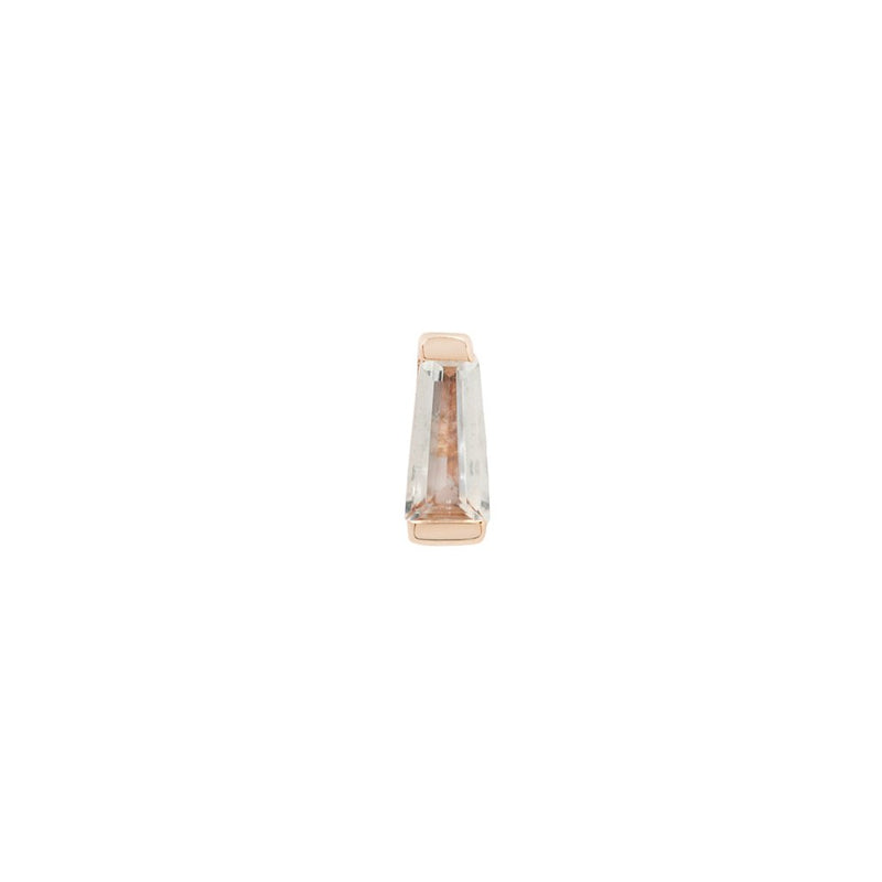 Tapered Baguette - Threadless End Threadless Ends Buddha Jewelry Rose Gold  