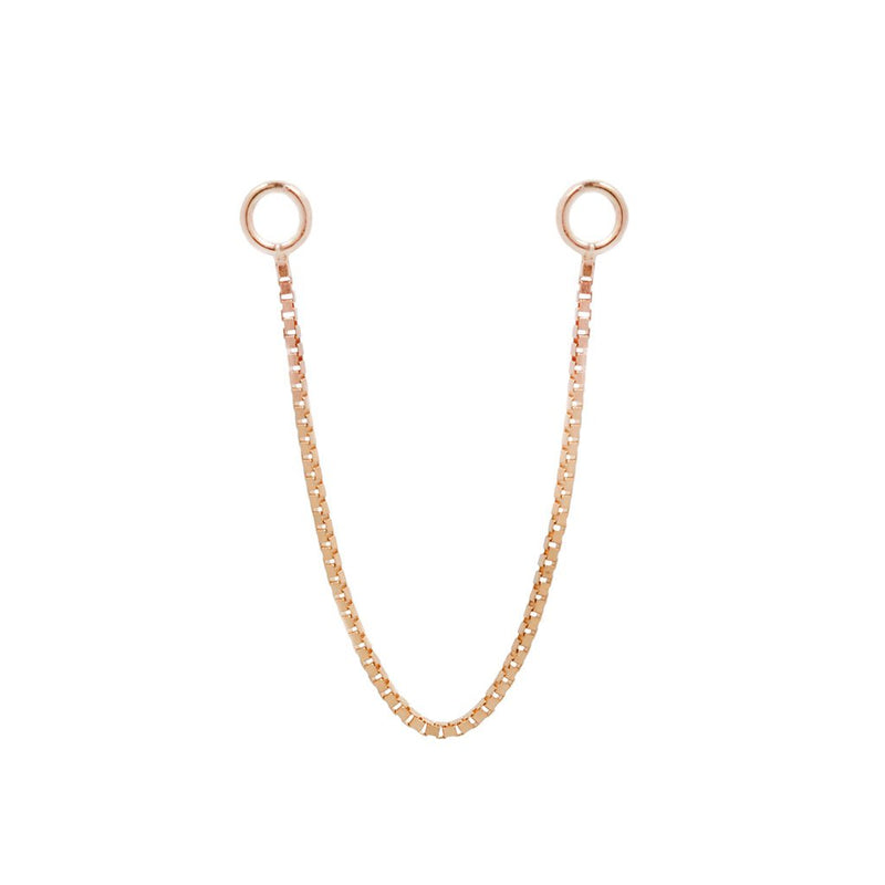 Single Box Chain - Solid 14kt Gold Chains Buddha Jewelry Rose Gold 13mm 