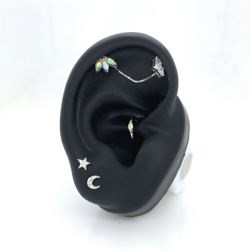 Ethereal - CZ - Forward Facing - Threadless End Threadless Ends Buddha Jewelry   