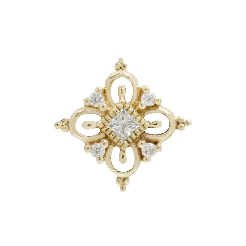 Esmee - CZ - Threadless End Threadless Ends Buddha Jewelry Yellow Gold  