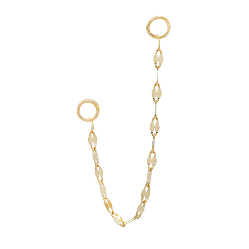 Tile Chain - Solid 14kt Gold Chains Buddha Jewelry Yellow Gold 16.0 mm 