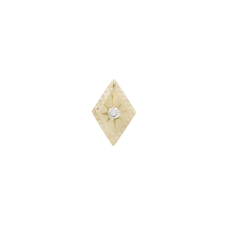 Etoile Genuine Diamond - Threadless End Threadless Ends Buddha Jewelry Yellow Gold  