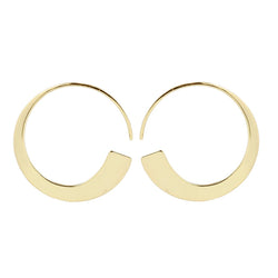 Mirah Earrings - Yellow, White + Rose Gold Metal Hanging Earrings Buddha Jewelry Yellow Gold Plated  