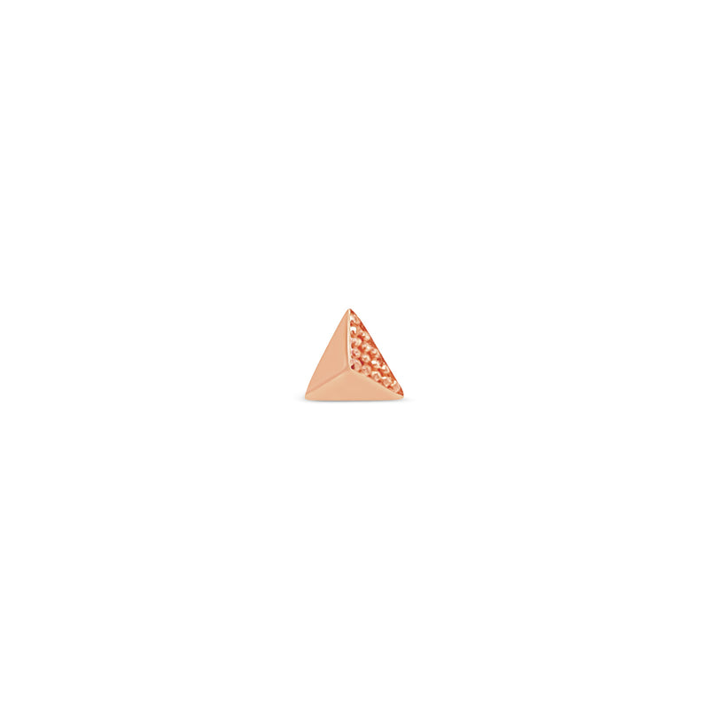 CBGB - Texture Triangle Threadless End Threadless Ends Buddha Jewelry Rose Gold  