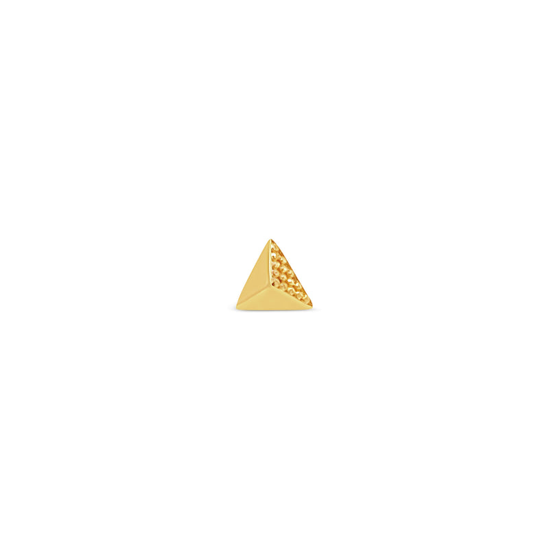 CBGB - Texture Triangle Threadless End Threadless Ends Buddha Jewelry Yellow Gold  