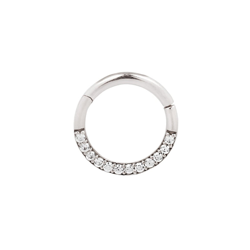 Dia - Genuine Diamond Set Solid 14kt Gold Clicker Clicker Buddha Jewelry White Gold 5/16" 
