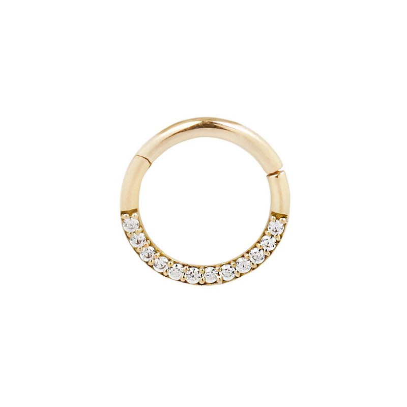 Dia - Genuine Diamond Set Solid 14kt Gold Clicker Clicker Buddha Jewelry Yellow Gold 5/16" 