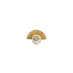 Kahlo - Genuine Diamond Threadless End Threadless Ends Buddha Jewelry Yellow Gold  