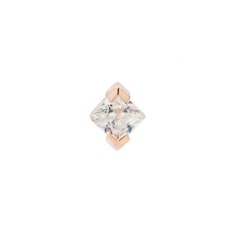 Celestial - CZ - Threadless End Threadless Ends Buddha Jewelry Small Rose Gold 
