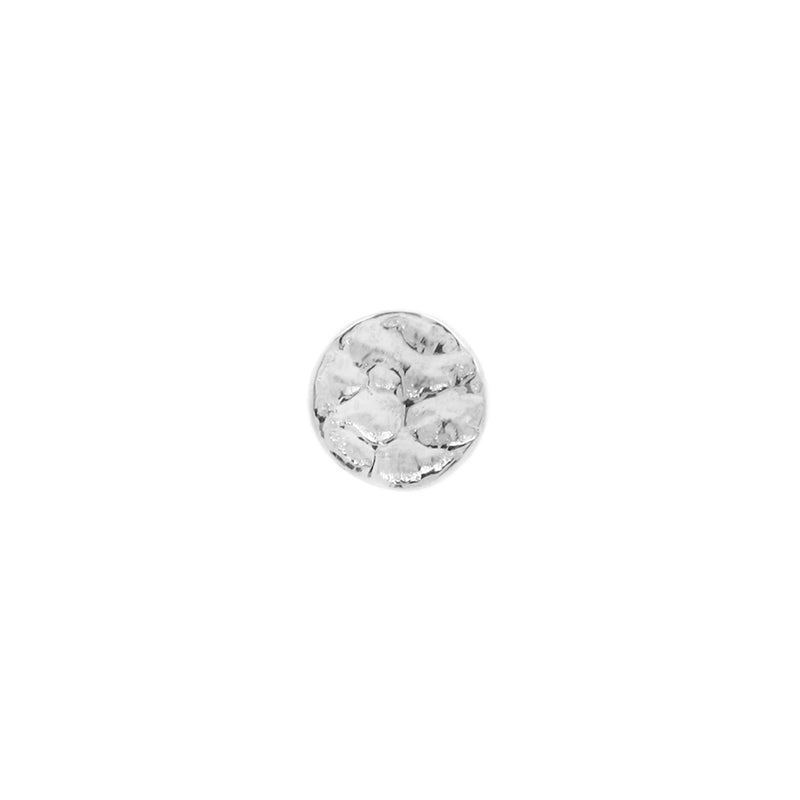 Hammered Disk - Solid 14kt Gold - Threadless End Threadless Ends Buddha Jewelry White Gold 3.0mm 
