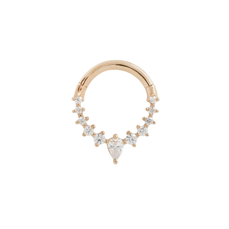 Athena - CZ - Clicker Clicker Buddha Jewelry Rose Gold 5/16" 