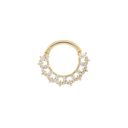 Obsessed - CZ - Solid 14kt Gold Clicker Clicker Buddha Jewelry Yellow Gold 5/16" 