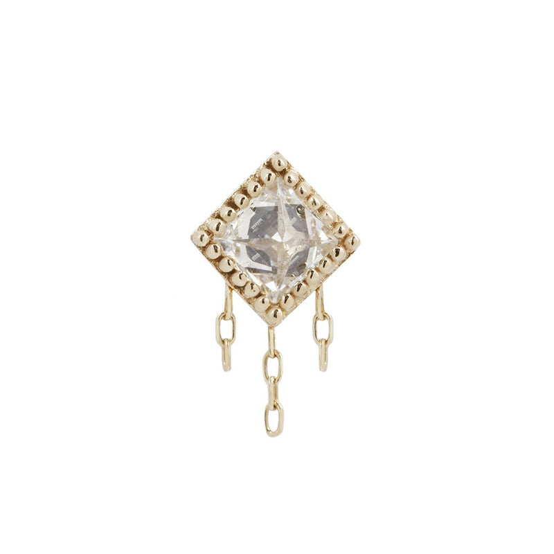 The Hustle - CZ + Chain - Threadless End Threadless Ends Buddha Jewelry Yellow Gold  