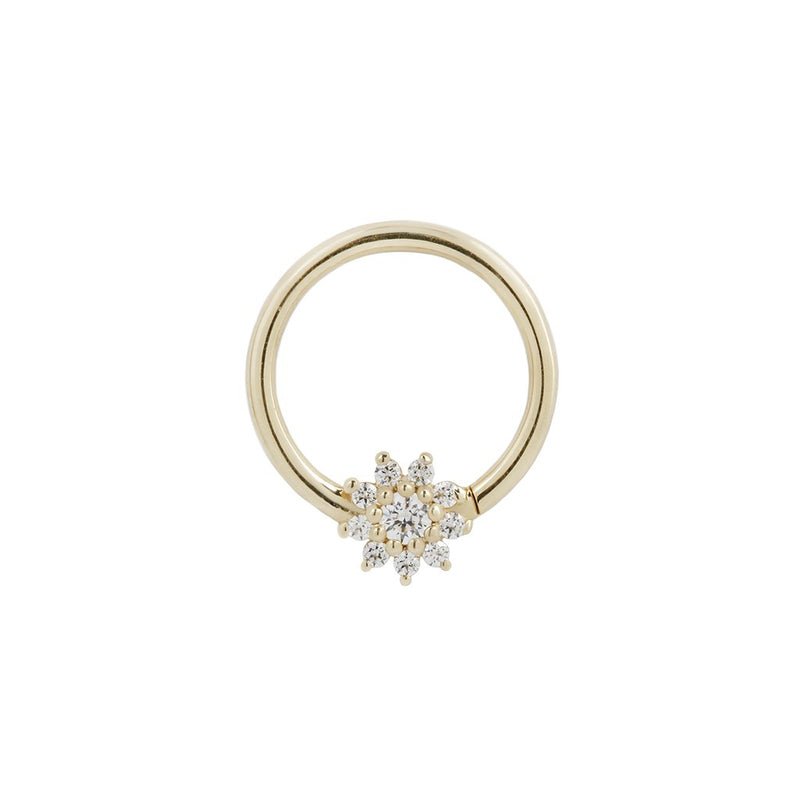 Eloise CZ Seamless Ring Septum Rings Buddha Jewelry Yellow Gold  