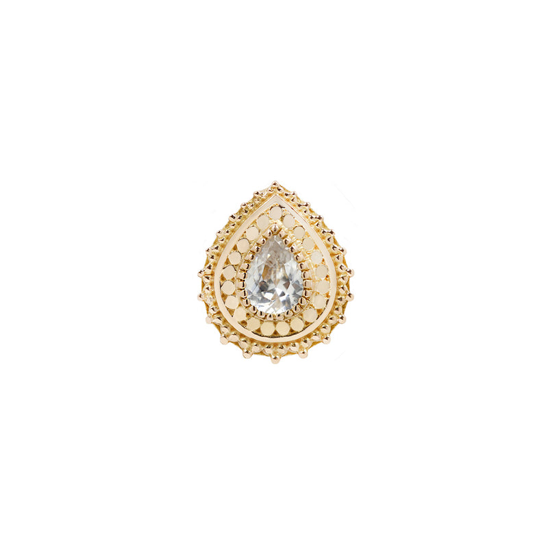 Aja - CZ - Threadless End Threadless Ends Buddha Jewelry Yellow Gold  
