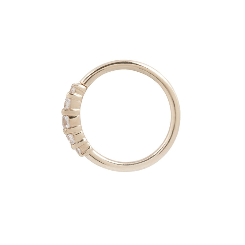 Brigitte CZ Seamless Ring Septum Rings Buddha Jewelry   