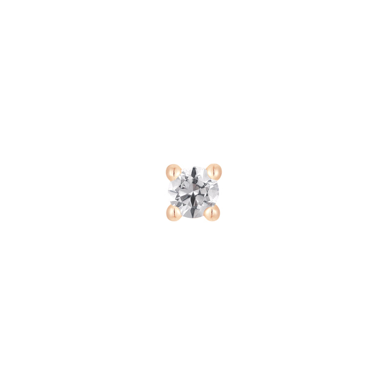 Swarovski Crystal Prong - Threadless End Threadless Ends Buddha Jewelry Rose Gold 1.5mm 