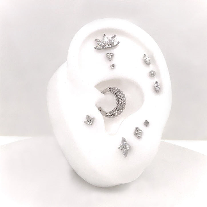 Mini 3 Bead Cluster - Threadless End Threadless Ends Buddha Jewelry   