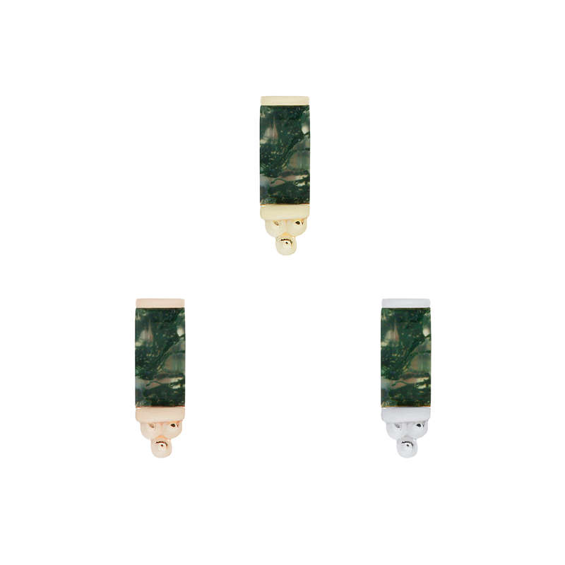 Dior - Moss Agate - Threadless End Threadless Ends Buddha Jewelry   