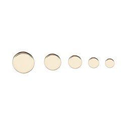 Disk - Solid Gold Threadless End Threadless Ends Buddha Jewelry Yellow Gold 2.0mm 