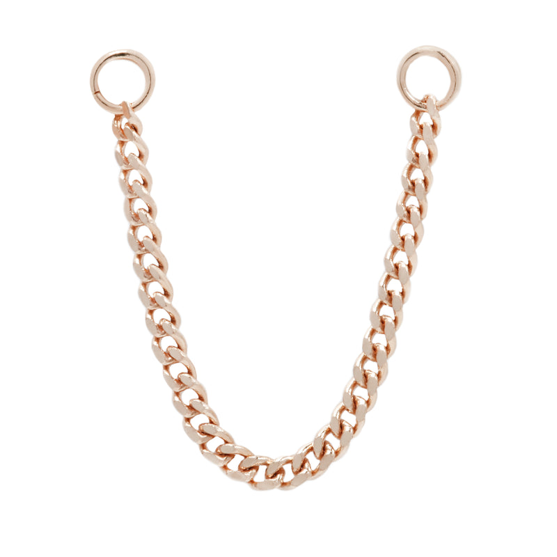 Faceted Chain - Solid 14kt Gold Chains Buddha Jewelry Rose Gold 16.0 mm 