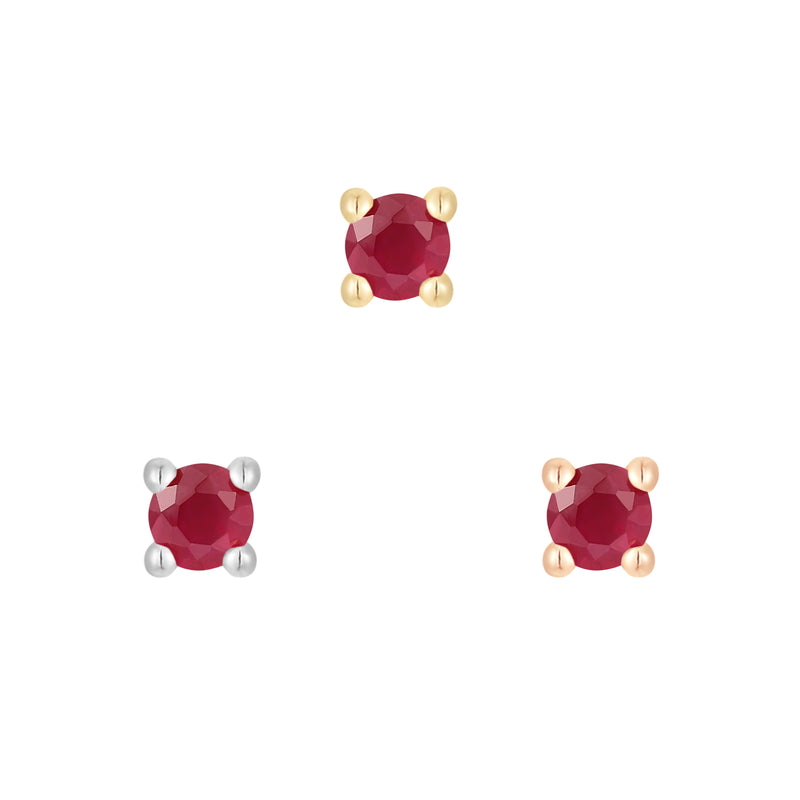 Ruby Prong - Threadless End Threadless Ends Buddha Jewelry   