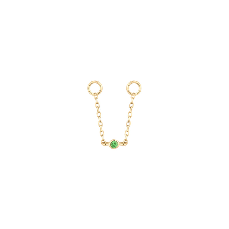 Round Center - Tsavorite - Gold Chain Chains Buddha Jewelry Yellow Gold  