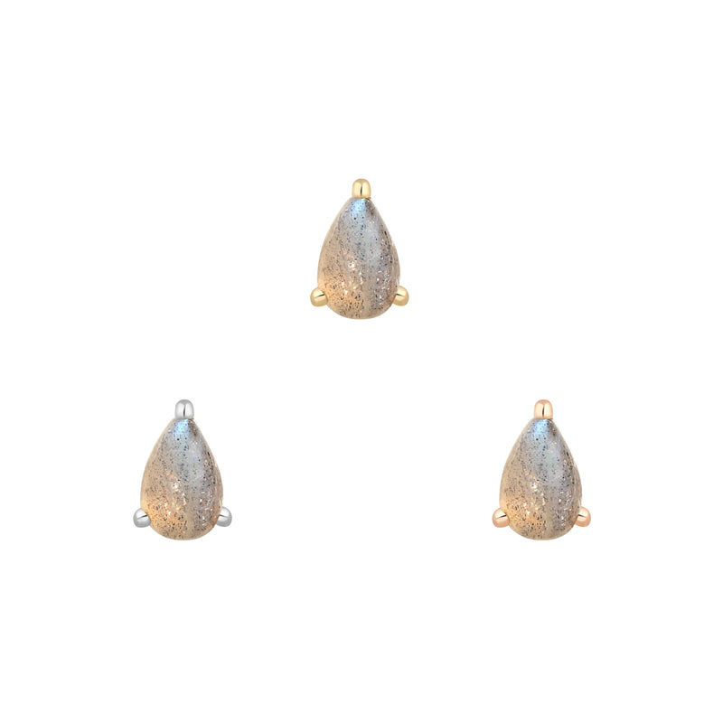 Labradorite Pear -Threadless End Threadless Ends Buddha Jewelry   