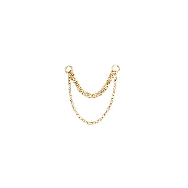 Diamond Cut + Side Chain Chains Buddha Jewelry Yellow Gold  
