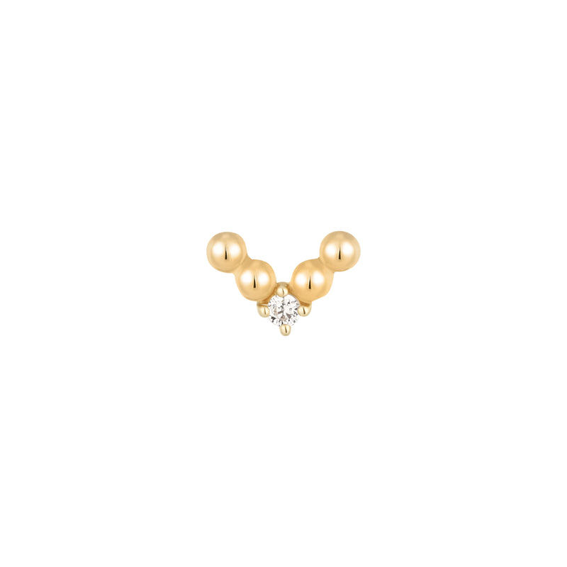 Voodoo - CZ - Threadless End Threadless Ends Buddha Jewelry Yellow Gold  