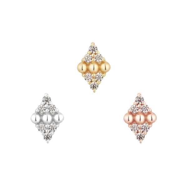 Lustre - CZ - Threadless End Threadless Ends Buddha Jewelry   