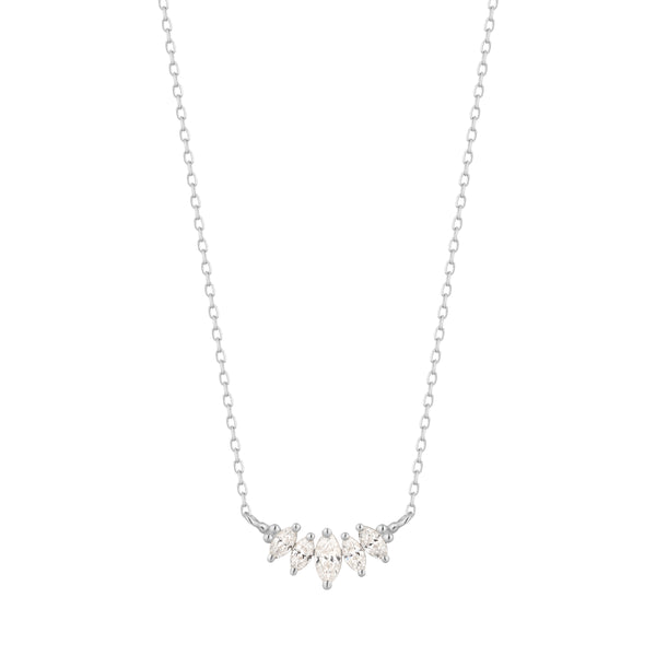 RION x Buddha Jewelry Zuri Cinq Gold Necklace - White Sapphire – Buddha ...