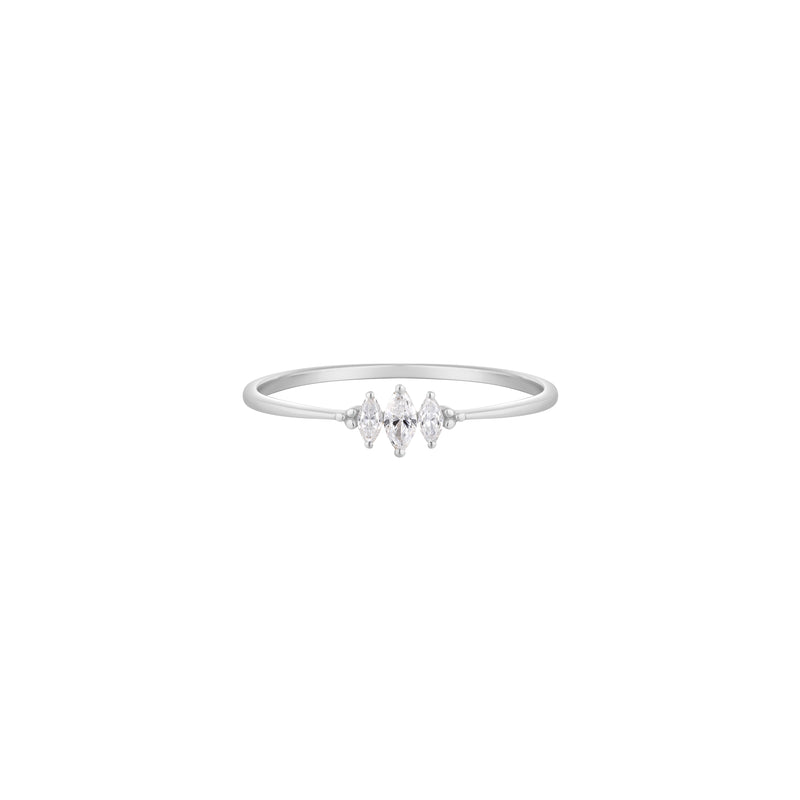 RION x Buddha Jewelry Zuri Trois Finger Ring - Genuine Diamond Finger Ring RION x Buddha Jewelry White Gold  