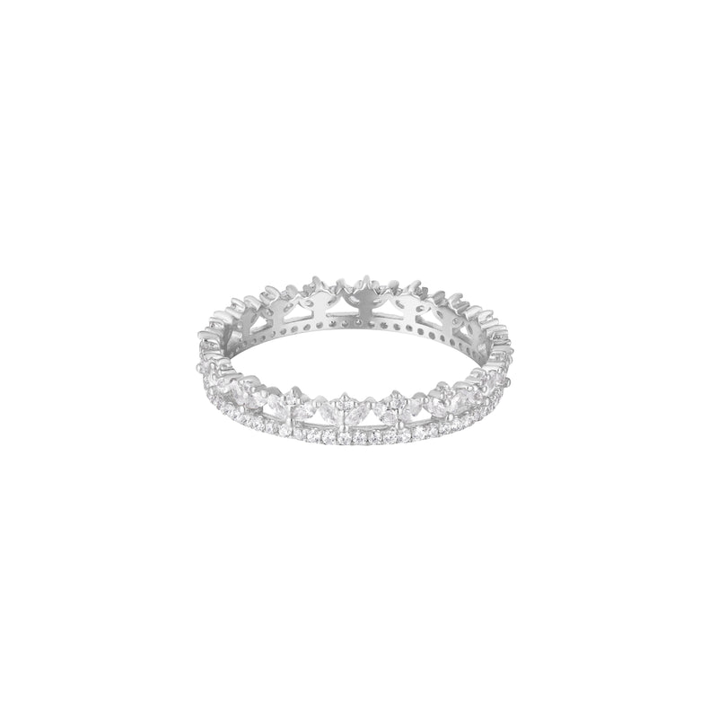 RION x Buddha Jewelry The Purfect Finger Ring - White Sapphire Finger Ring RION x Buddha Jewelry White Gold Size 6 