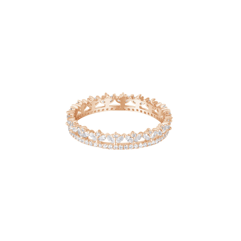 RION x Buddha Jewelry The Purfect Finger Ring - White Sapphire Finger Ring RION x Buddha Jewelry Rose Gold Size 6.25 