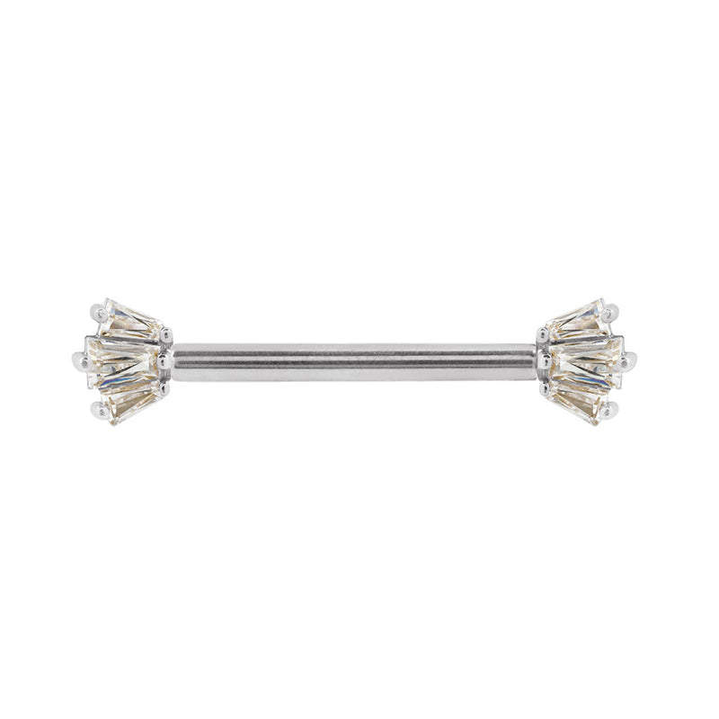Gemma Trios CZ - Forward Facing - Threadless End Threadless Ends Buddha Jewelry   