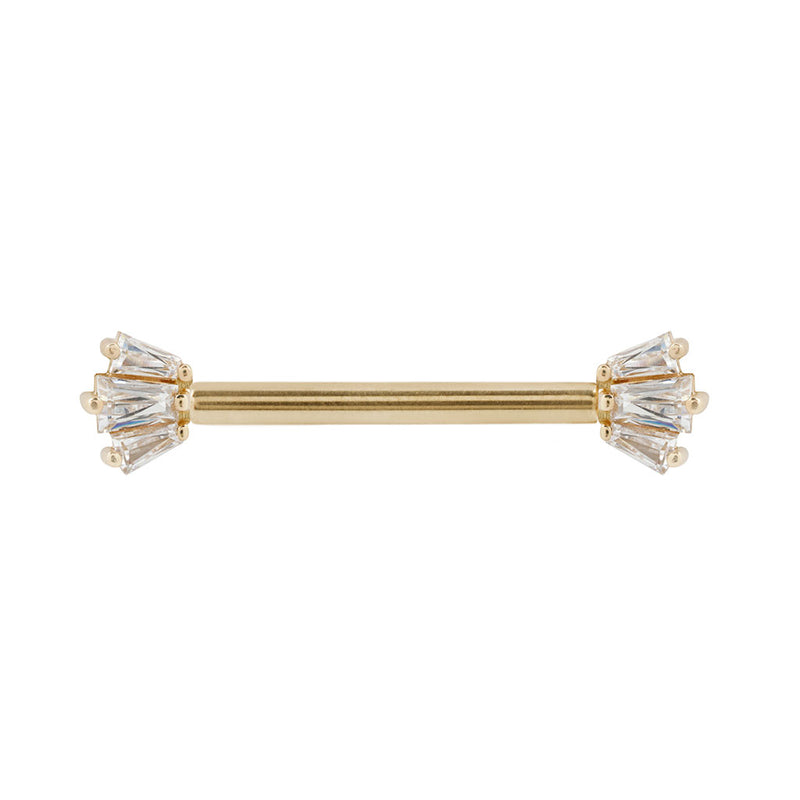 Gemma Trios CZ - Forward Facing - Threadless End Threadless Ends Buddha Jewelry   