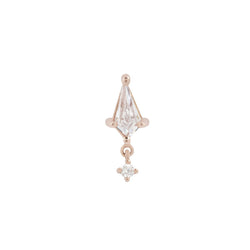 It's All Happening - Dangle CZ - Threadless End  Buddha Jewelry Rose Gold  
