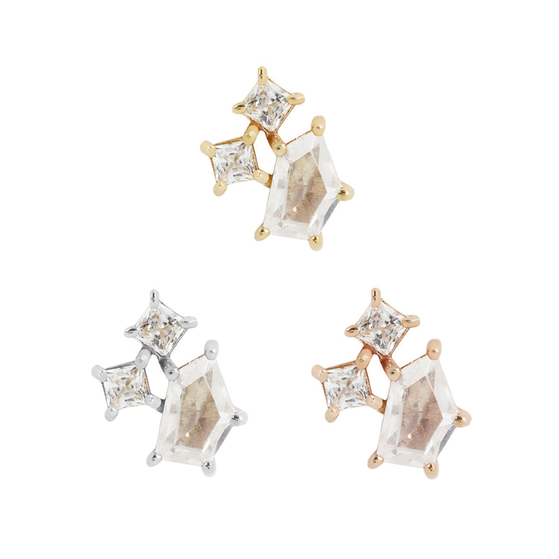 Lyra - CZ - Threadless End Threadless Ends Buddha Jewelry   