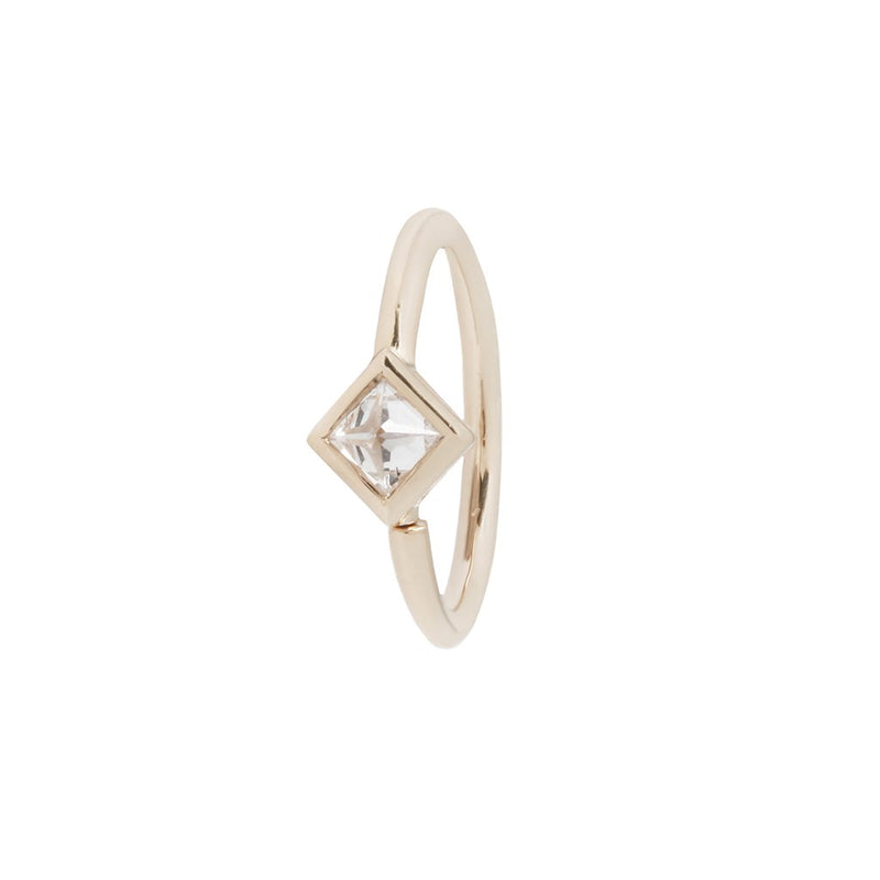 Mae CZ Seamless Ring Septum Rings Buddha Jewelry Rose Gold  
